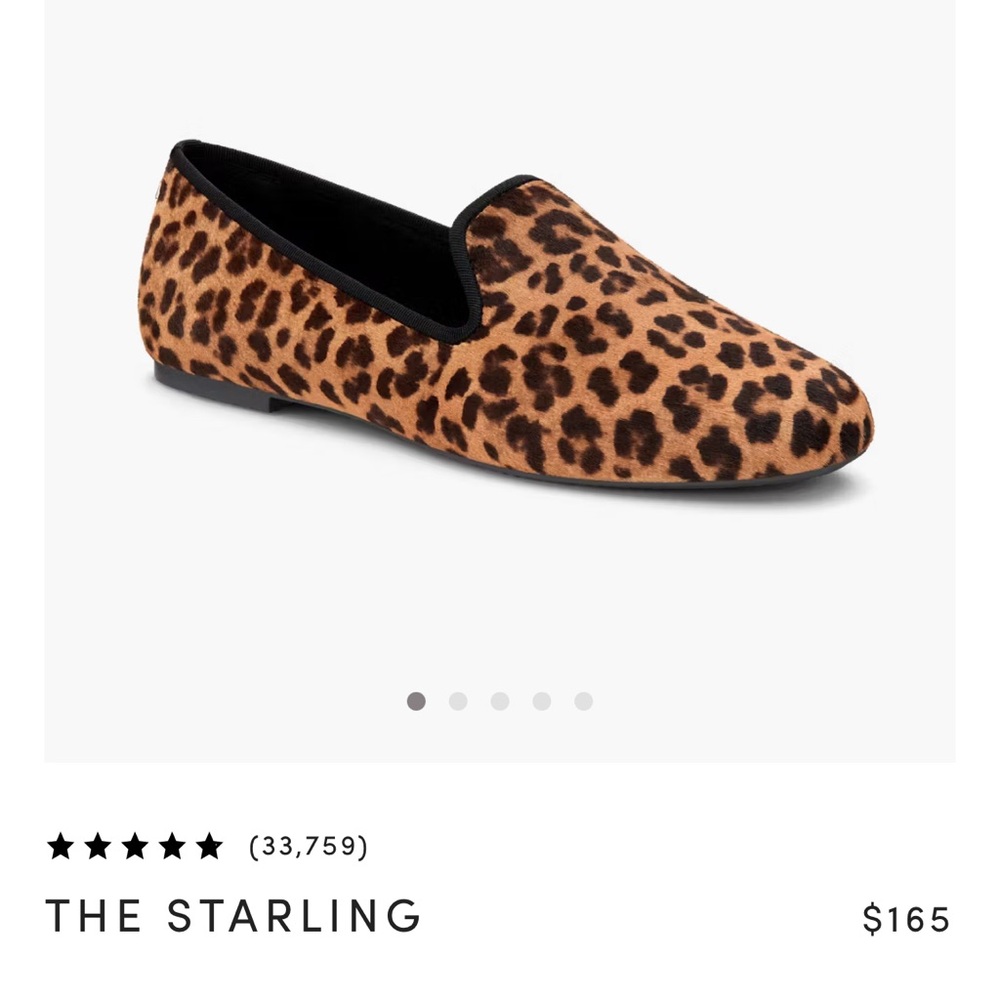 Birdies leopard print calf hair loafers